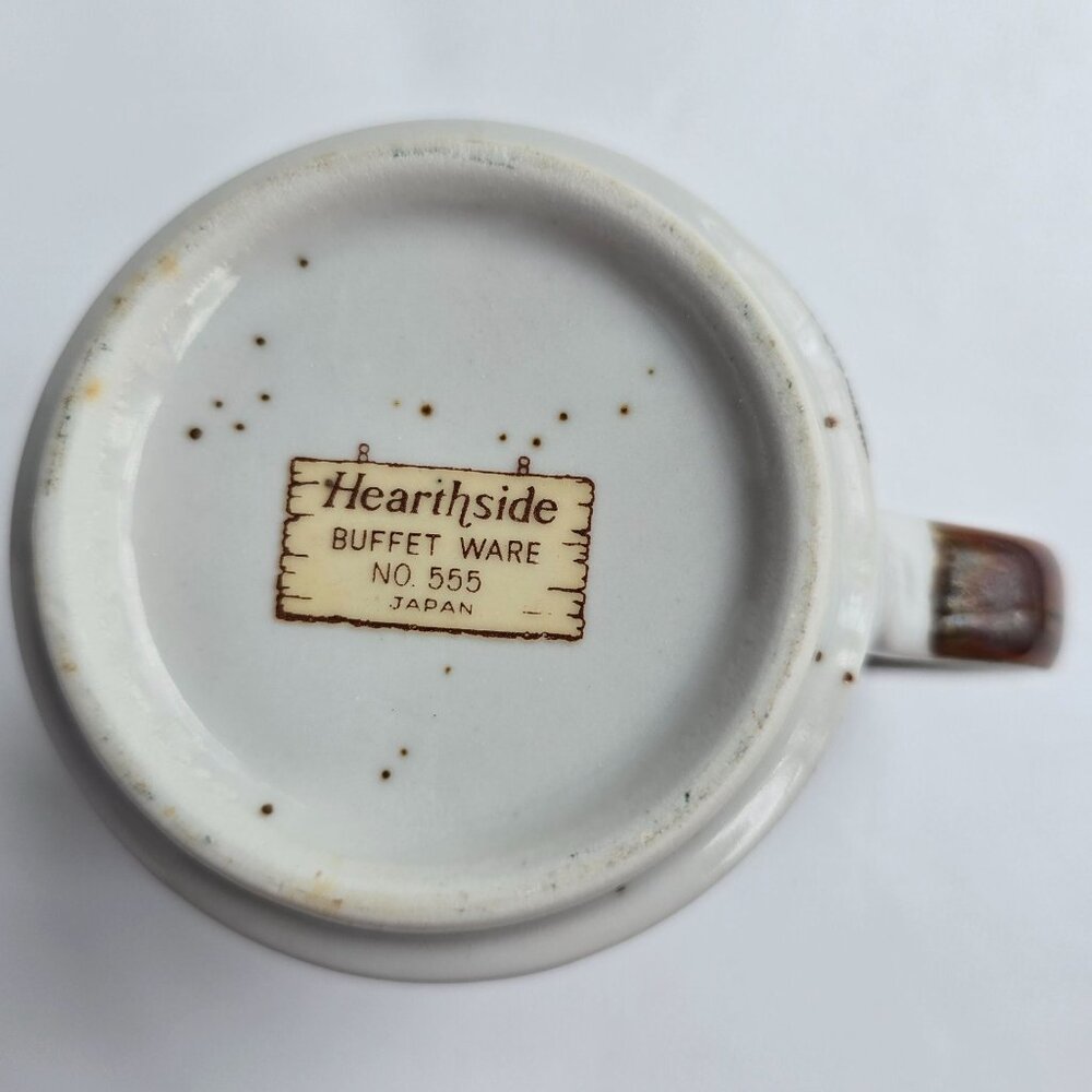Vintage Hearthside Buffet Ware No. 555 Japan Speckled Ceramic Mug With Yellow & - Picture 10 of 16